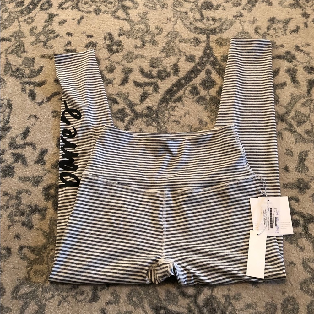 BEYOND YOGA Barre3 Striped Leggings